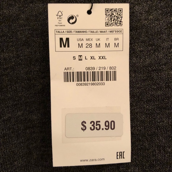 Zara Grey Sweater with Lace Collar - Picture 5 of 6